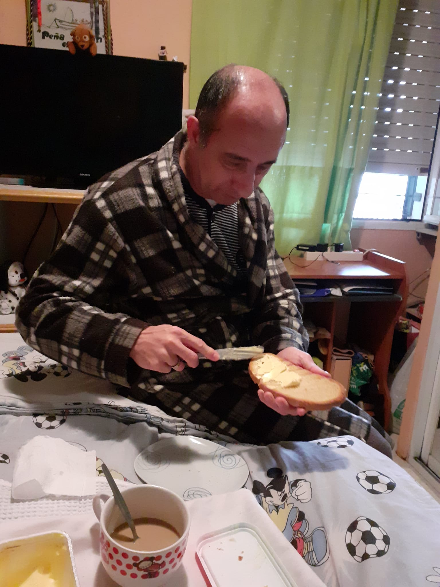 El desayuno para mi esposa.