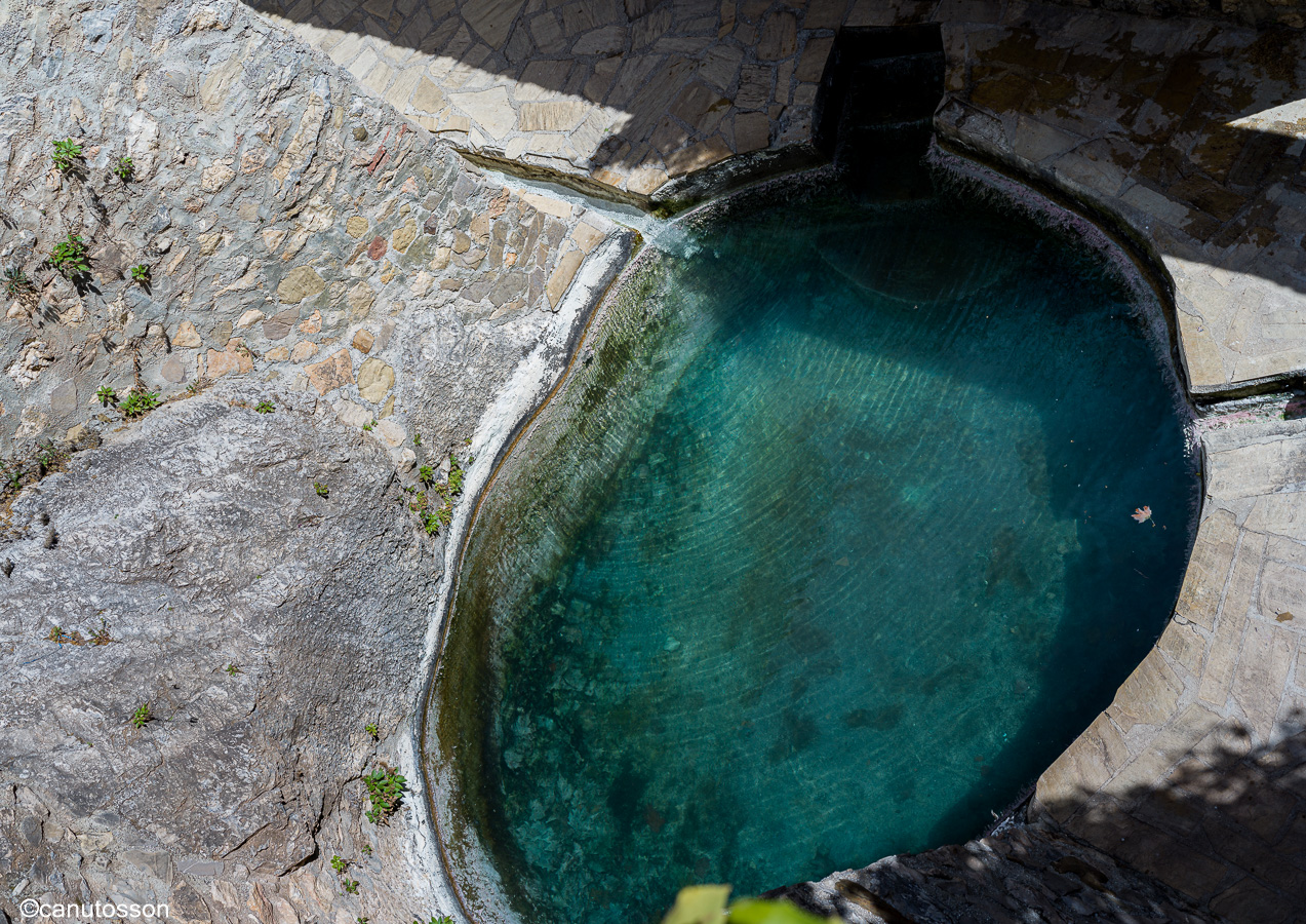 Vista cenital de la poza de los Baños de Vilo