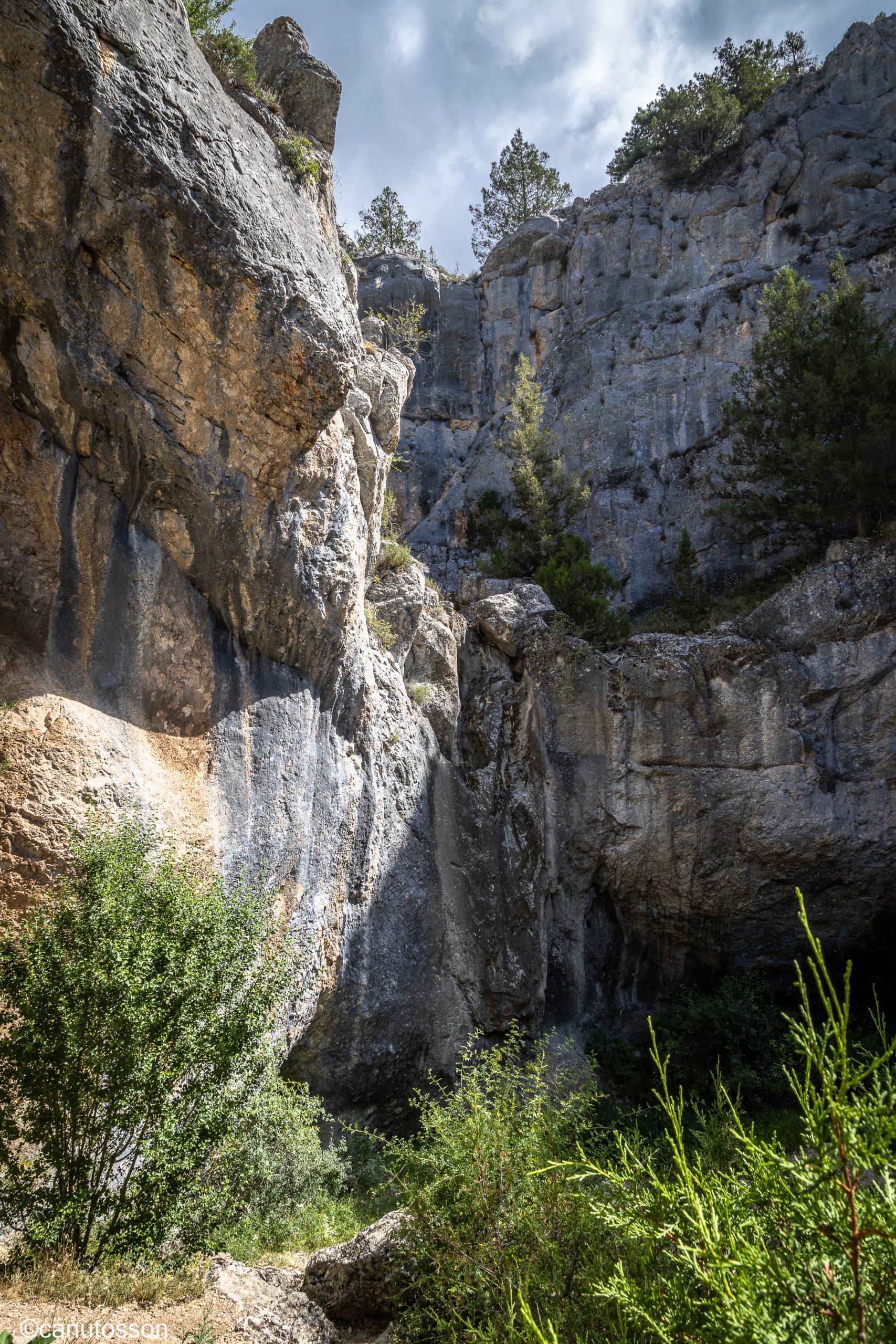 Cascada de la Hoz en el paraje de La Fuentona.