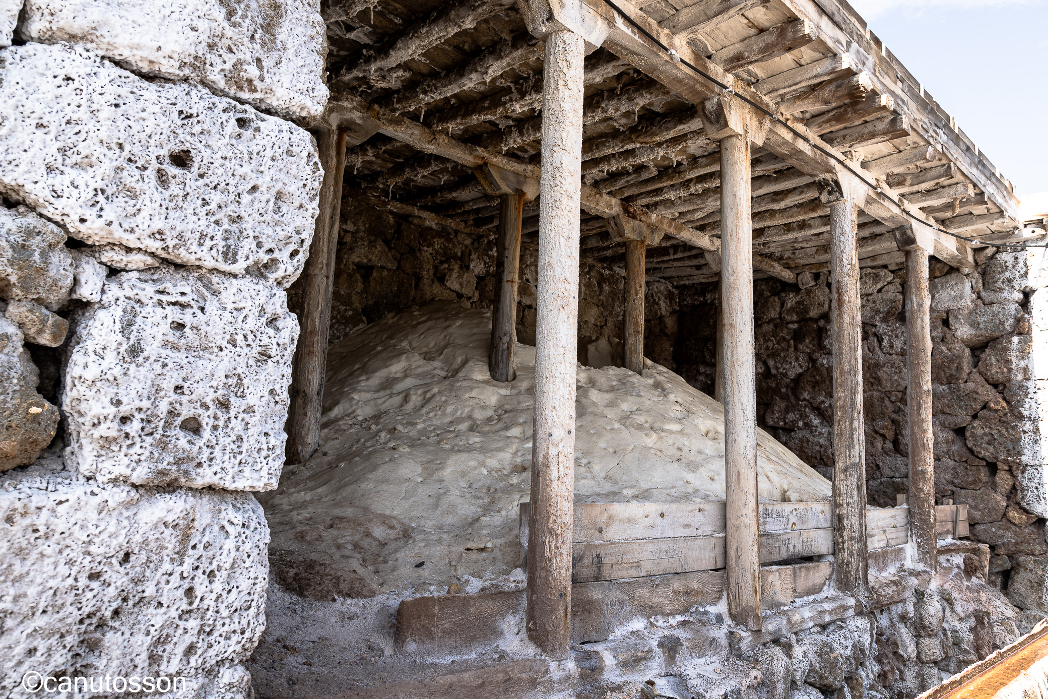 Almacenaje de la sal.