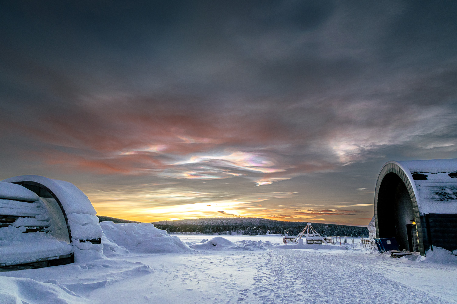 También llamadas nubes de nácar