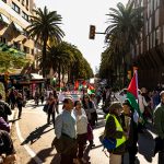 La manifestación a su paso por la calle Córdoba Málaga