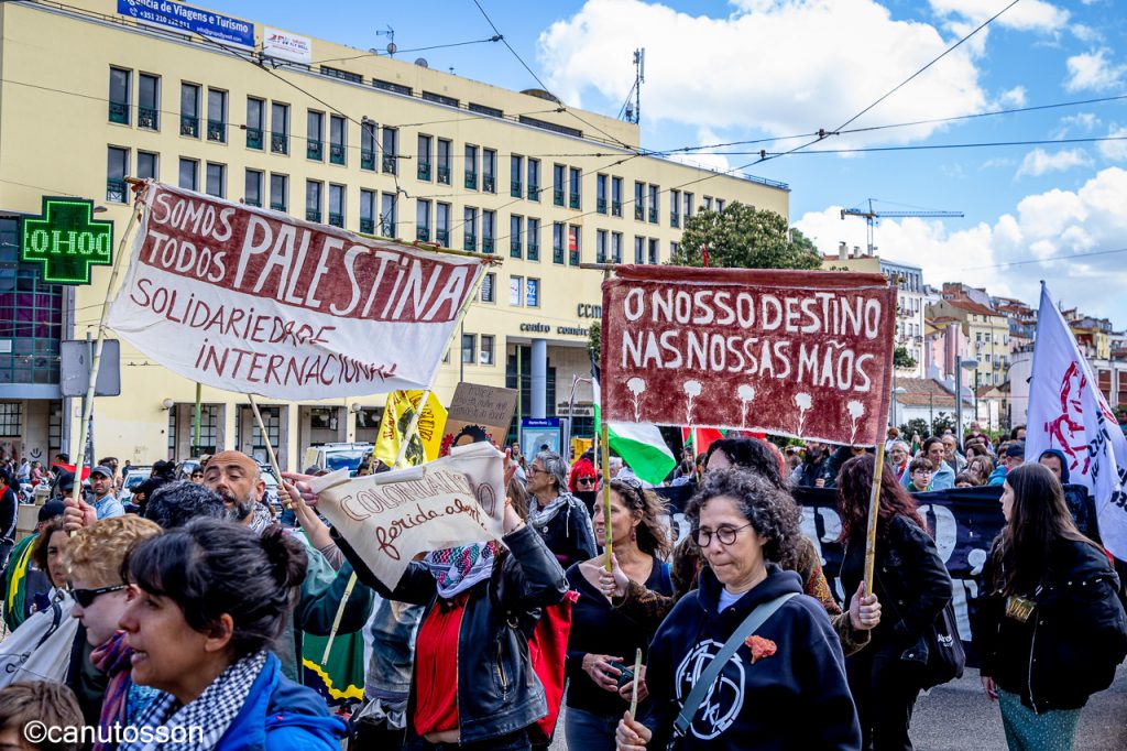 Solidaridad con el pueblo palestino, Lisboa.