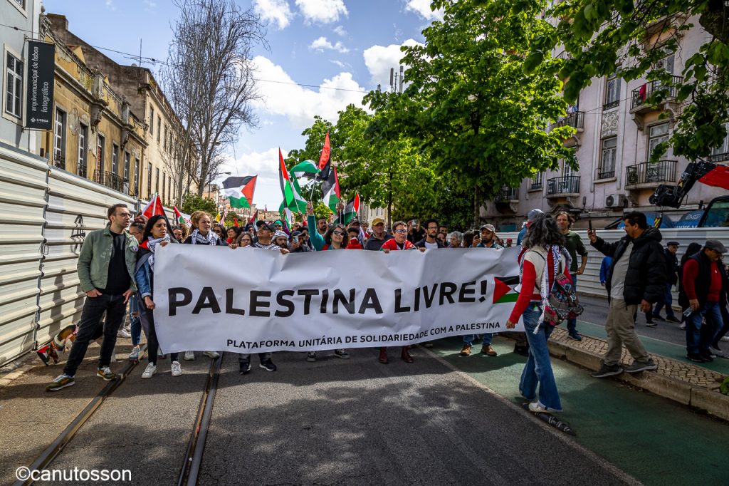Por una Palestina libre, 1º Maio, Lisdboa.