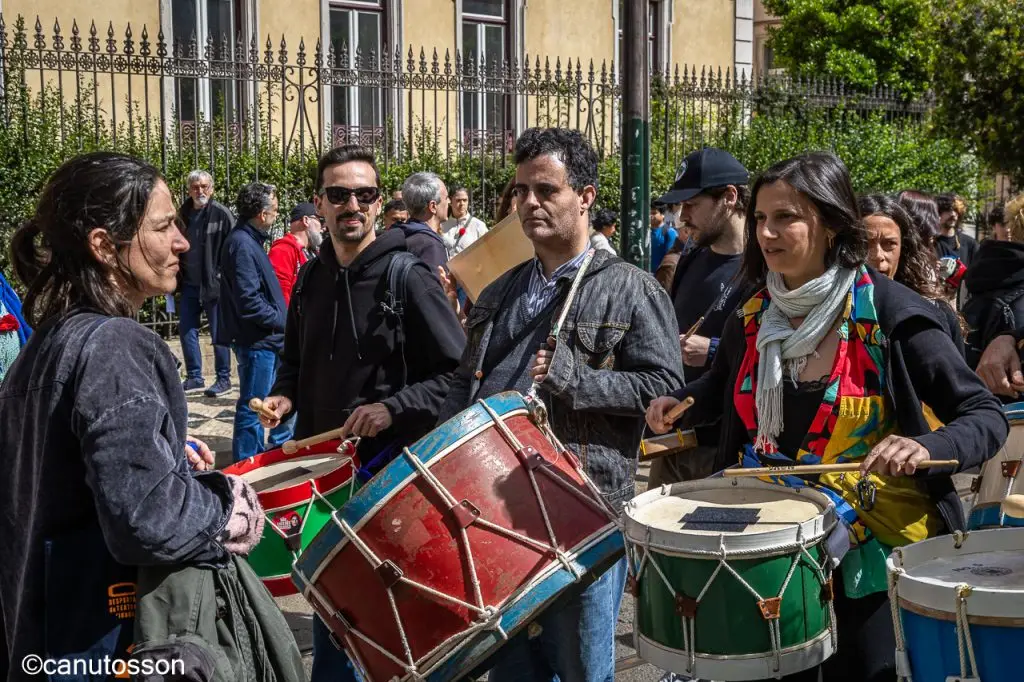 Ambiente festivo en el 1º Maio, Lisboa.