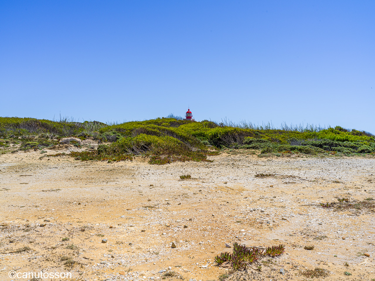 El faro del Cabo Sardão en la Costa Vicentina, Portugal.