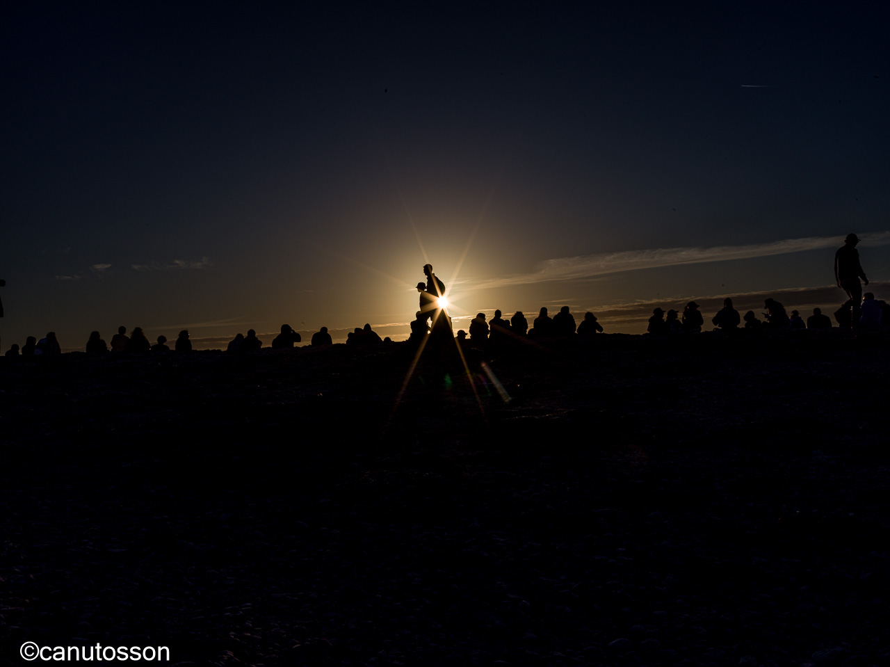 Momentos mágicos durante la puesta de sol en el Cabo de São Vicente, Algarve, Portugal.